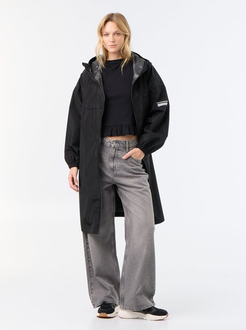 Parka comprida repelente de água com capuz - Kiabi Parka comprida repelente de água com capuz - Kiabi
