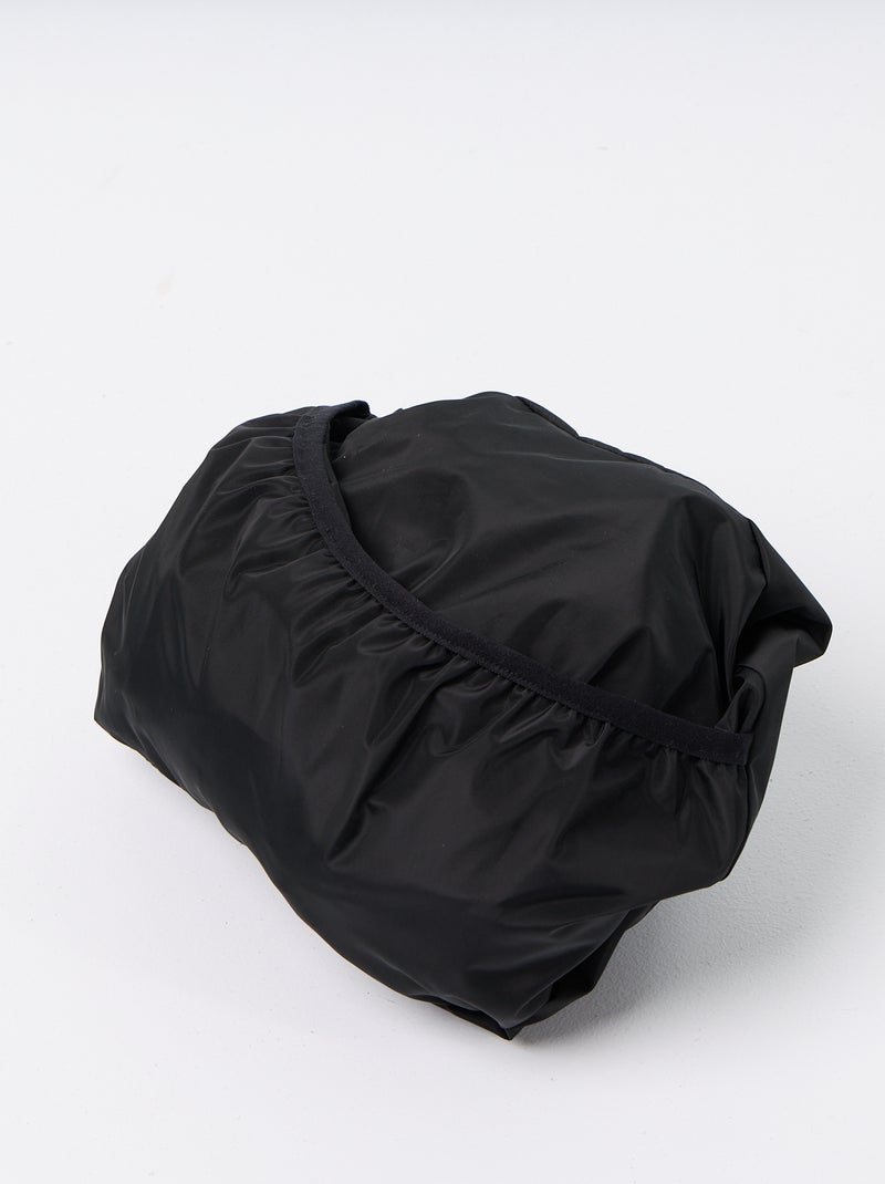 Parka comprida repelente de água com capuz Preto - Kiabi