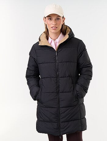 Parka comprida reversível