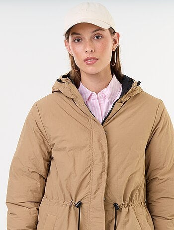 Parka comprida reversível