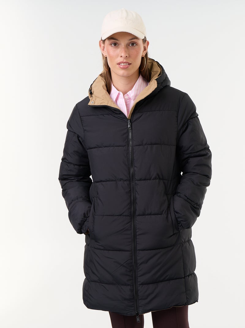 Parka comprida reversível Bege - Kiabi