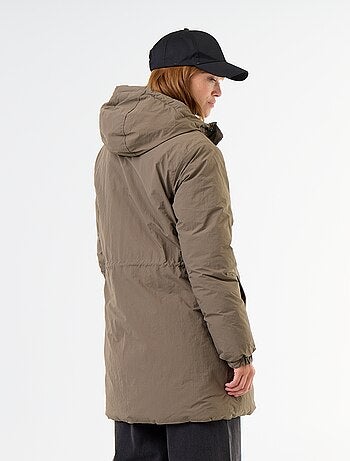Parka comprida reversível