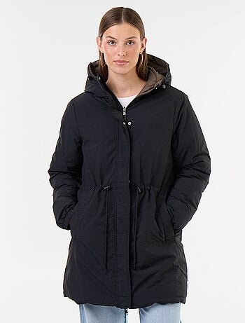 Parka comprida reversível