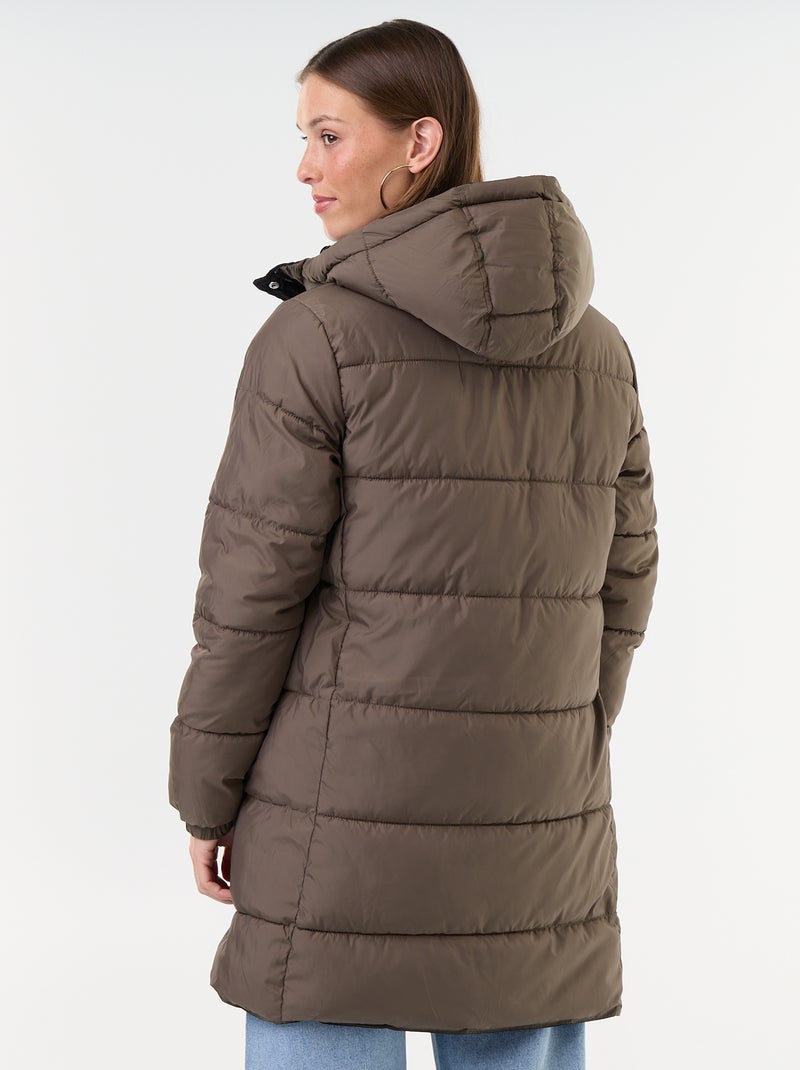 Parka comprida reversível Preto - Kiabi