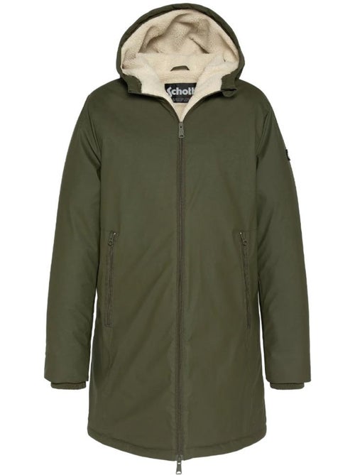 Parka comprida verde para homem com capuz schott jackson25 - Kiabi