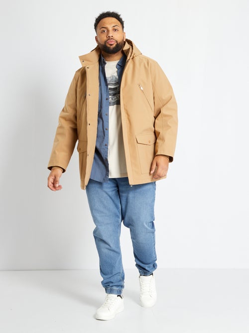 Parka curta com capuz - Kiabi