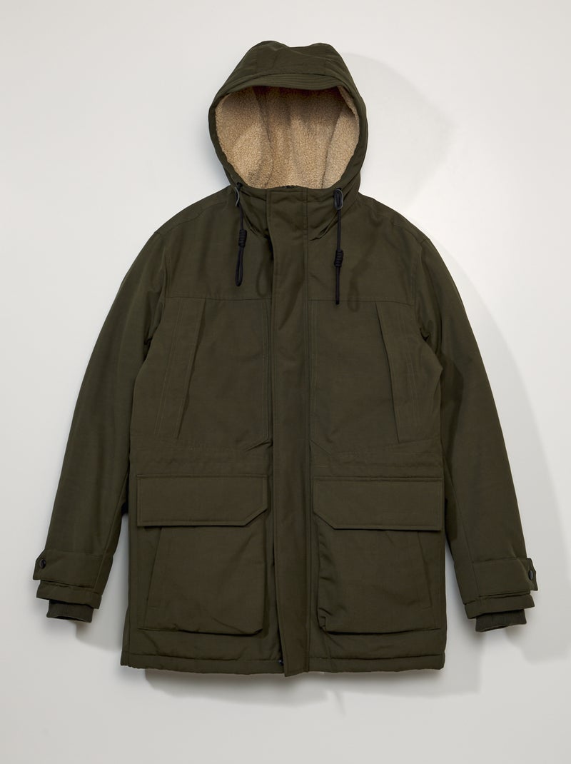 Parka curta quente CAQUI - Kiabi