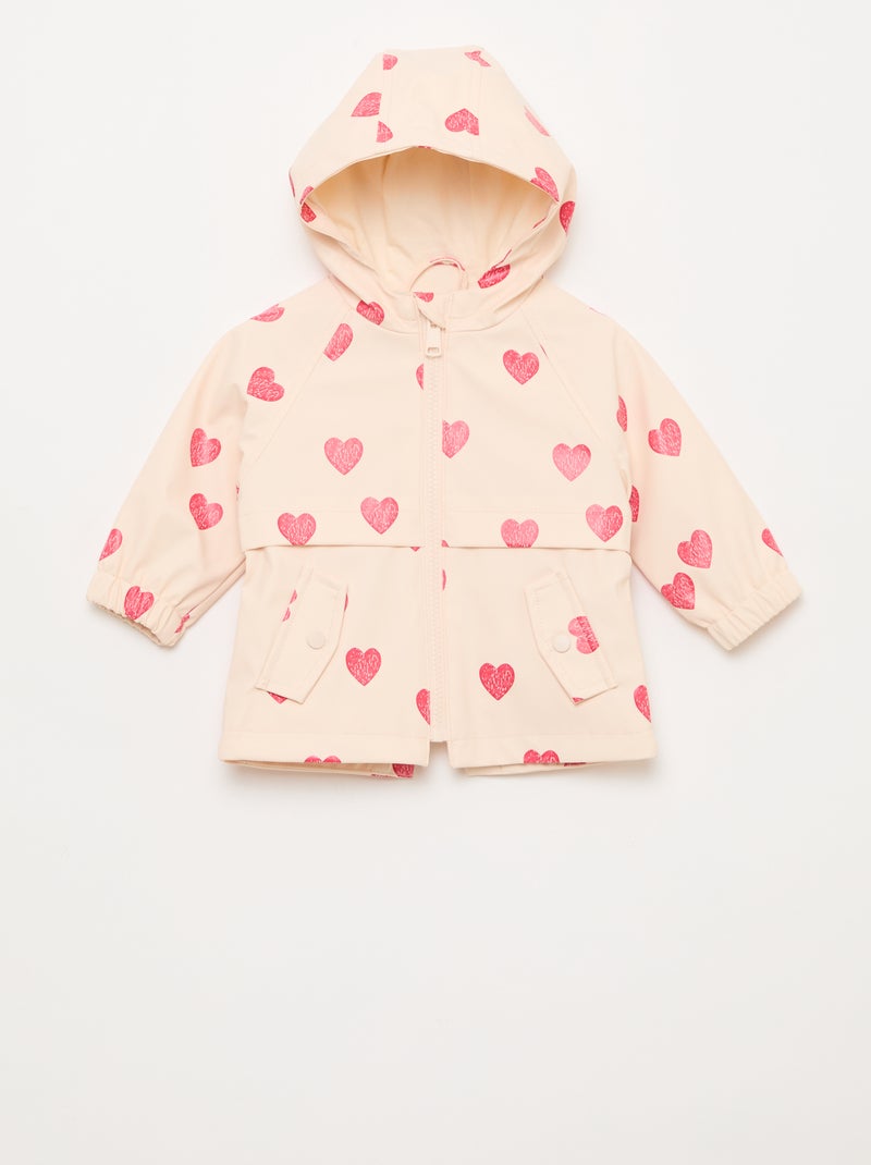 Parka de borracha com capuz Rosa - Kiabi