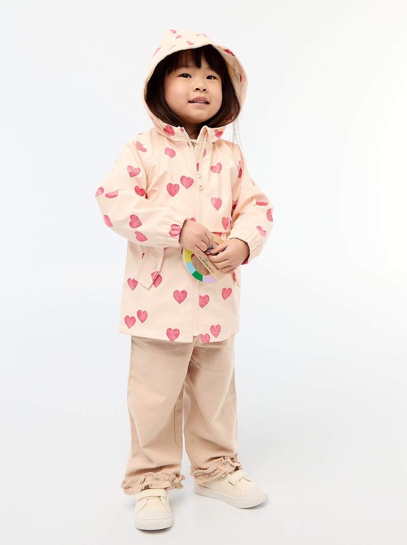 Parka de borracha com capuz Rosa - Kiabi
