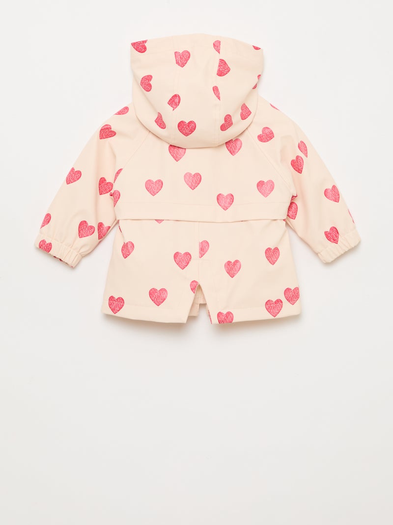 Parka de borracha com capuz Rosa - Kiabi