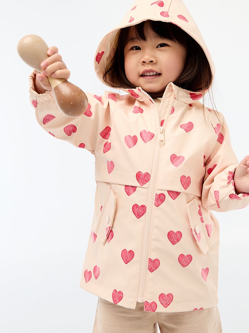 Parka de borracha com capuz Rosa - Kiabi