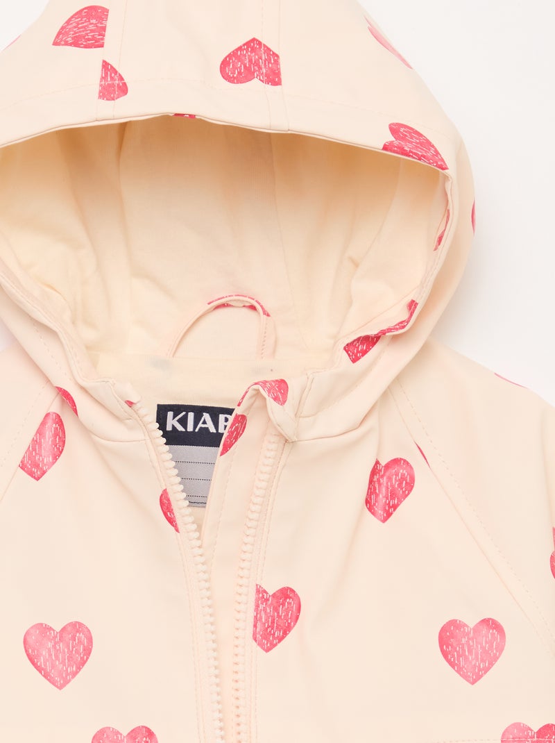 Parka de borracha com capuz Rosa - Kiabi