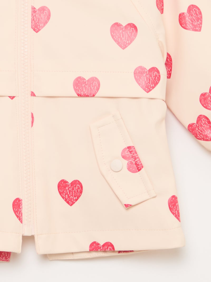 Parka de borracha com capuz Rosa - Kiabi