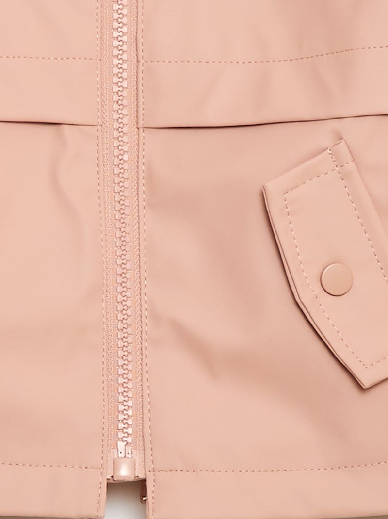 Parka de borracha com capuz Rosa - Kiabi