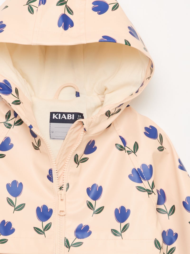 Parka de borracha com capuz Rosa - Kiabi