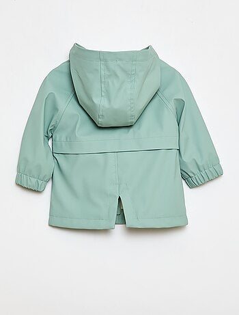 Parka de borracha com capuz