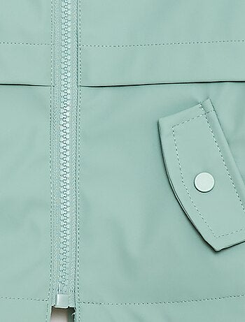 Parka de borracha com capuz