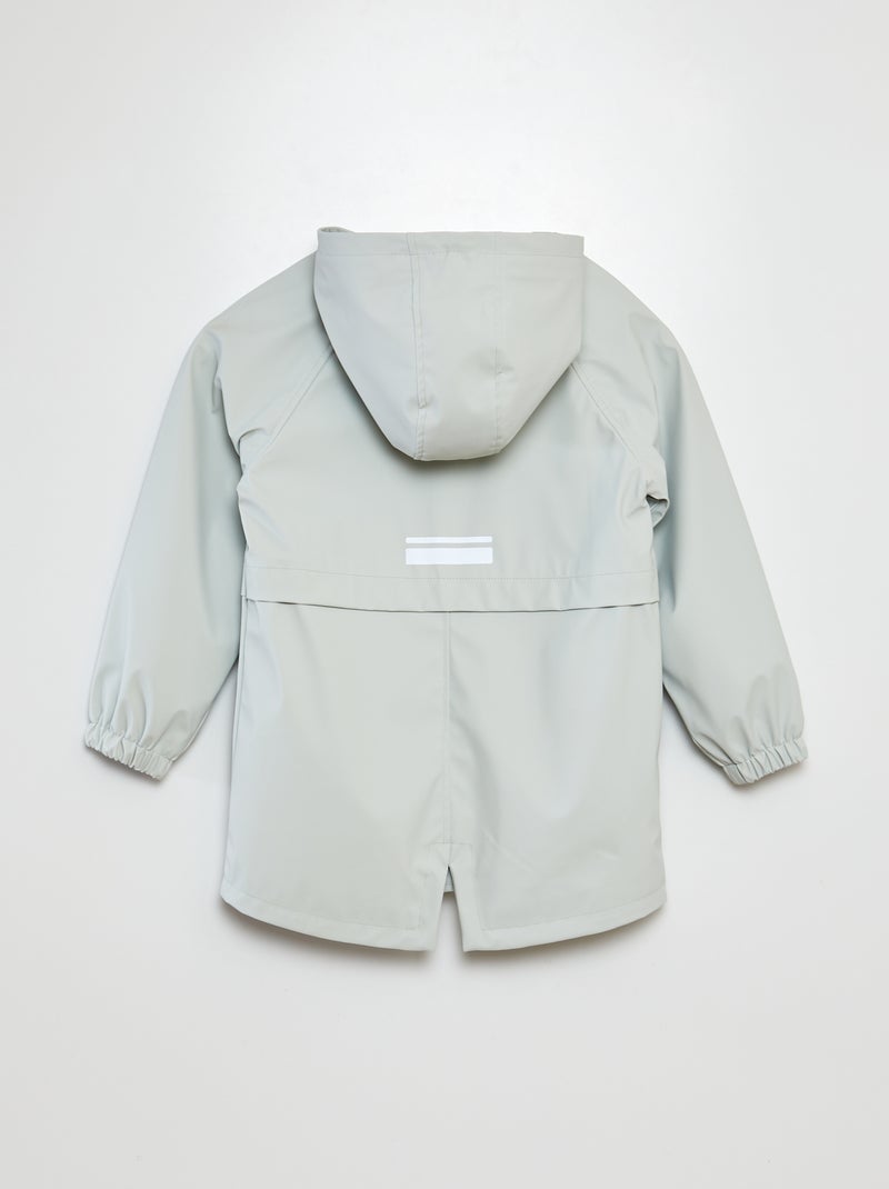 Parka de lona encerada com capuz AZUL - Kiabi
