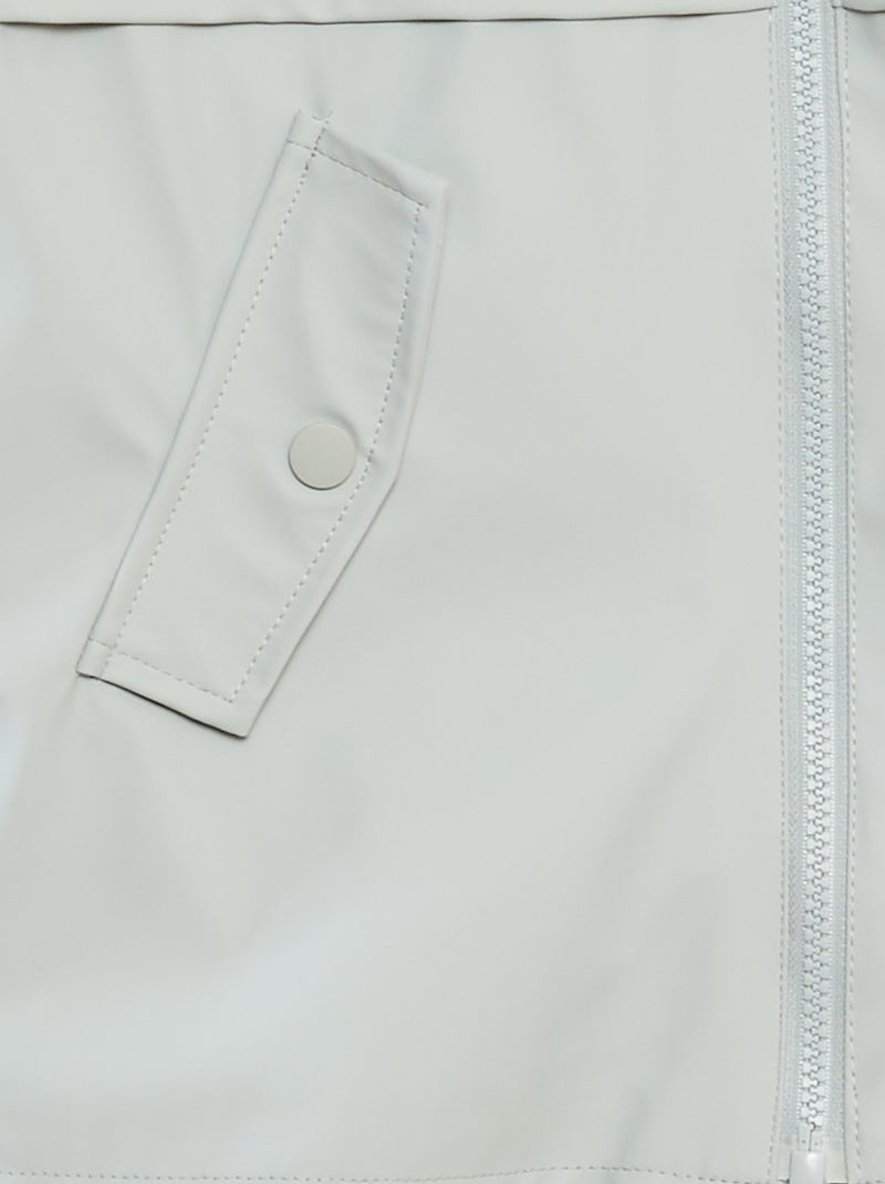 Parka de lona encerada com capuz AZUL - Kiabi