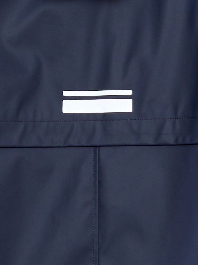 Parka de lona encerada com capuz AZUL - Kiabi