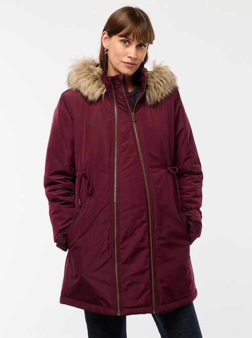 Parka de maternidade com detalhe de transporte de bebê - Kiabi