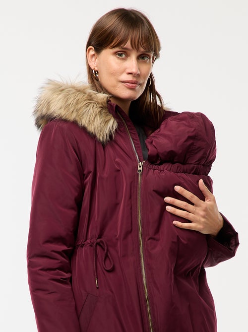 Parka de maternidade com detalhe de transporte de bebê - Kiabi