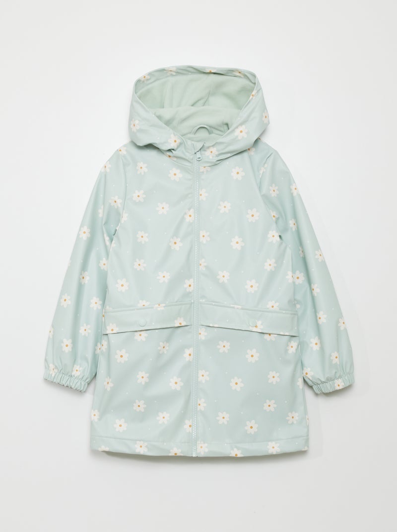 Parka estampada 'margarida' forro polar AZUL - Kiabi