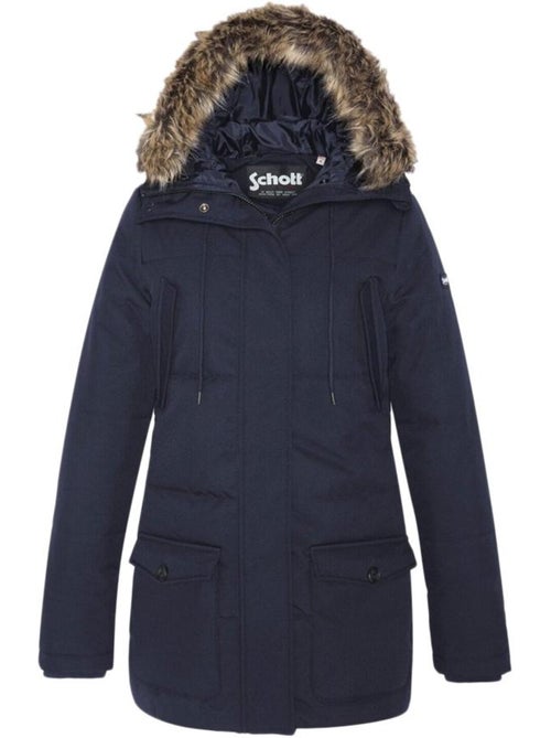 Parka Feminina Schott CAMILIA Azul Marinho - Kiabi Parka Feminina Schott CAMILIA Azul Marinho - Kiabi