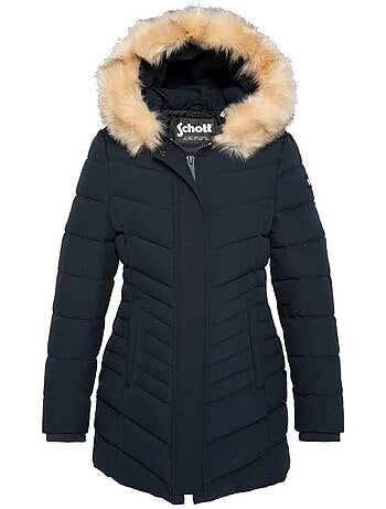 Parka Feminina Schott Garden Azul-Marinho