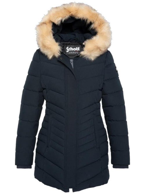 Parka Feminina Schott Garden Azul-Marinho - Kiabi Parka Feminina Schott Garden Azul-Marinho - Kiabi
