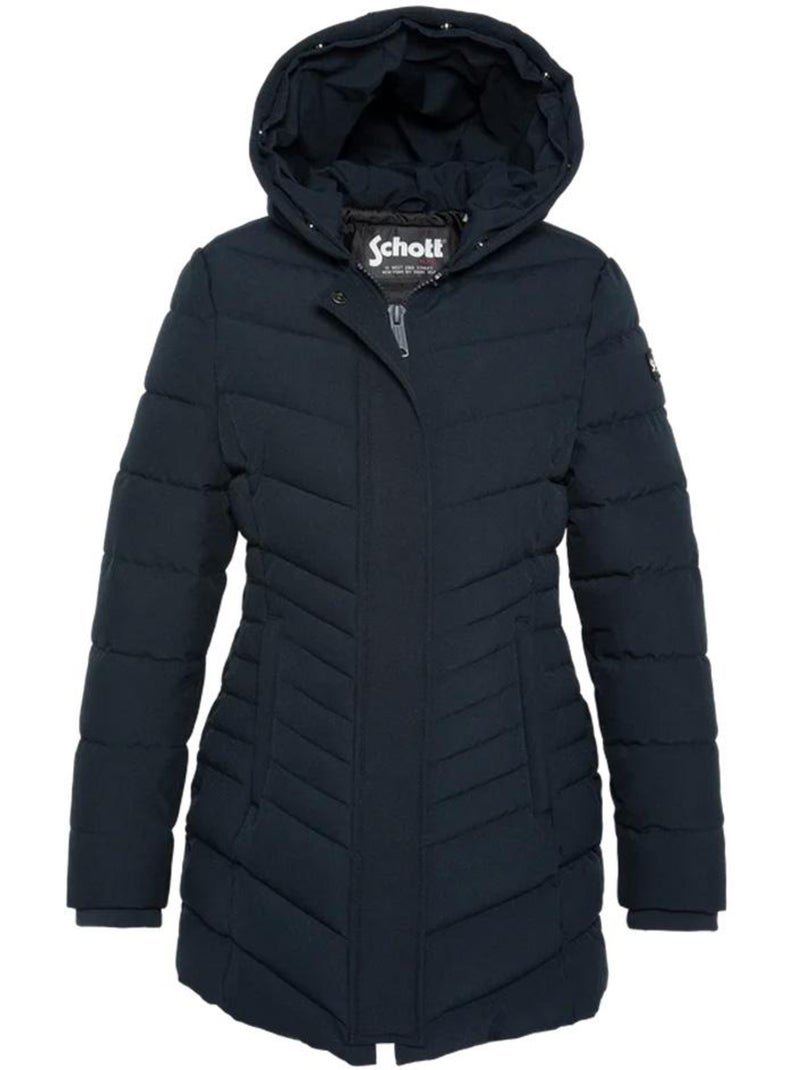 Parka Feminina Schott Garden Azul-Marinho Azul-marinho - Kiabi