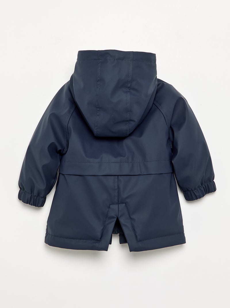 Parka forrada com capuz Azul - Kiabi