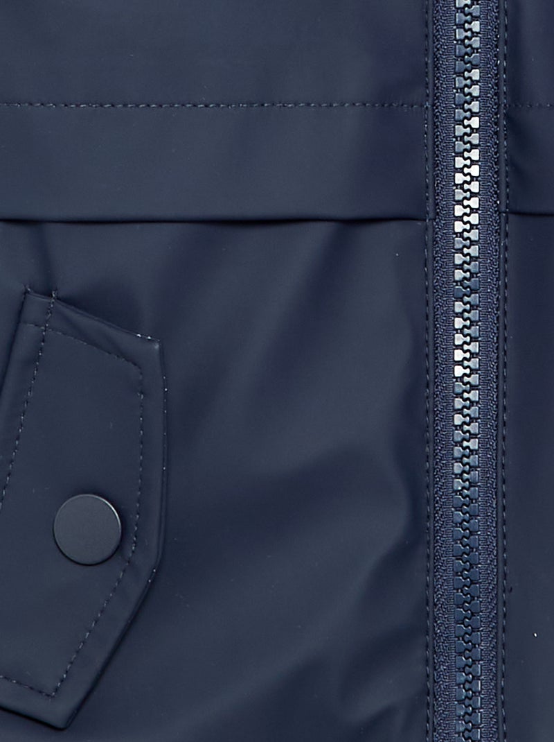 Parka forrada com capuz Azul - Kiabi