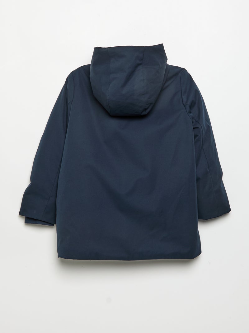 Parka forrada com capuz Azul - Kiabi