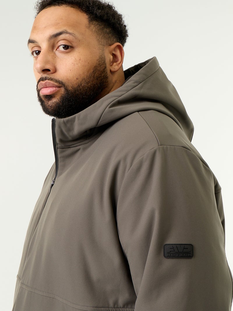 Parka forrada com capuz Caqui - Kiabi