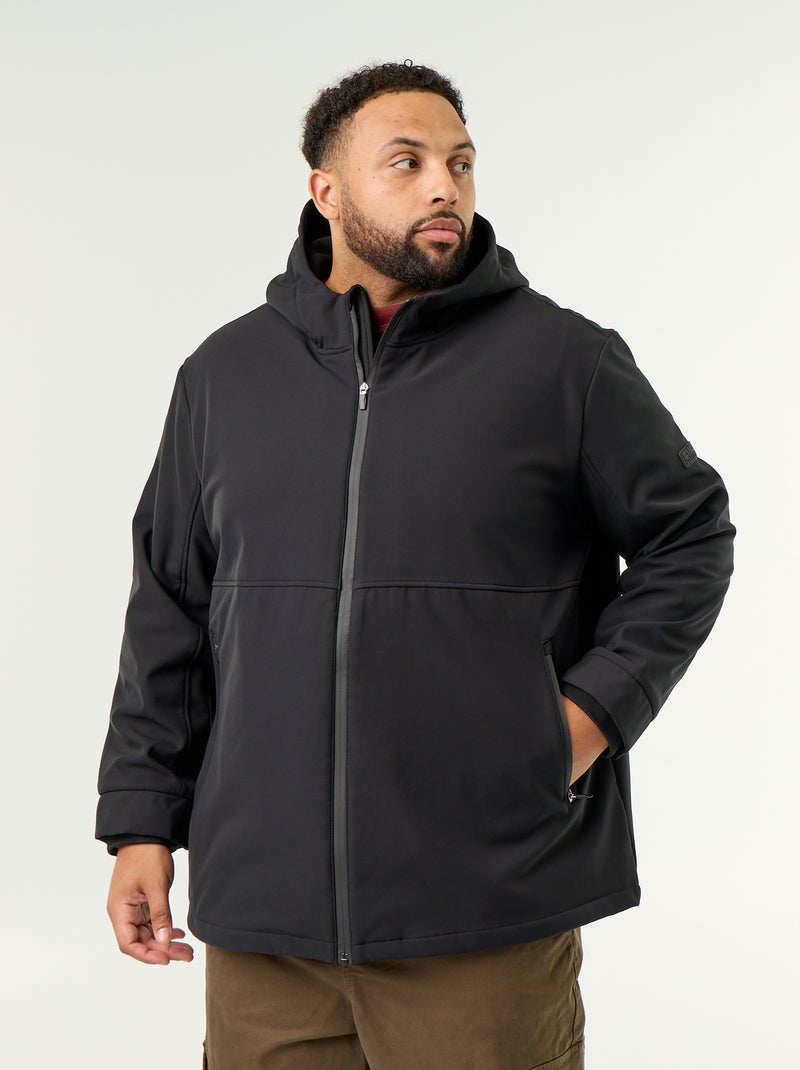 Parka forrada com capuz Preto - Kiabi