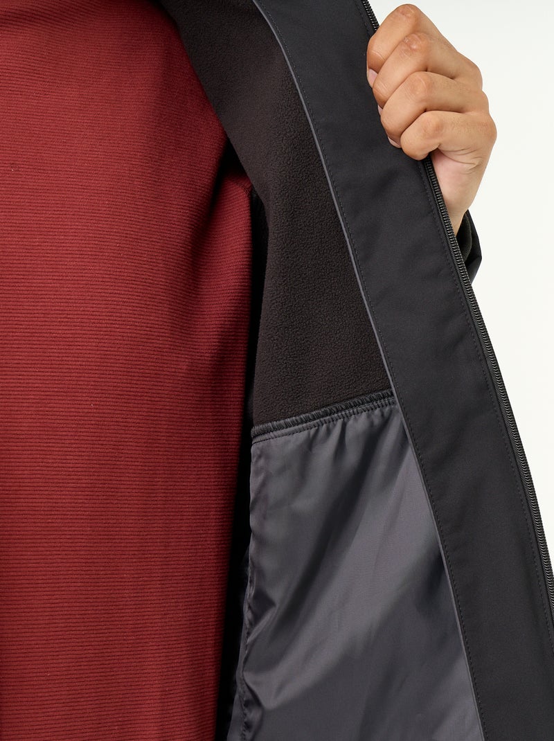 Parka forrada com capuz Preto - Kiabi