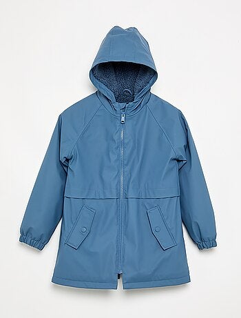 Parka forrada com efeito de pelo de carneiro