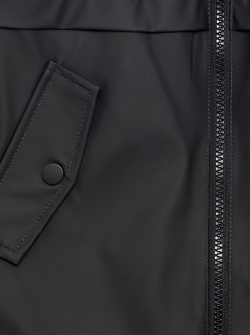 Parka forrada com efeito de pelo de carneiro Preto - Kiabi