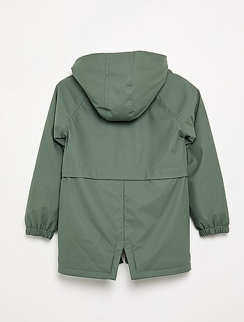 Parka forrada com efeito de pelo de carneiro