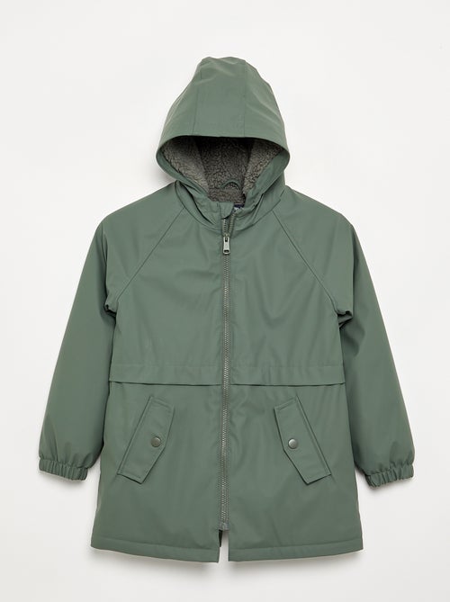 Parka forrada com efeito de pelo de carneiro - Kiabi