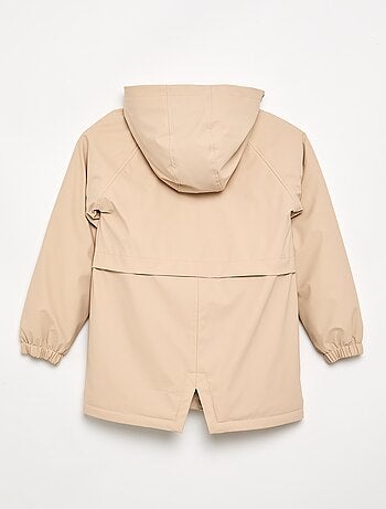 Parka forrada em pelo sintético