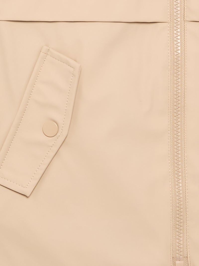 Parka forrada em pelo sintético Bege - Kiabi