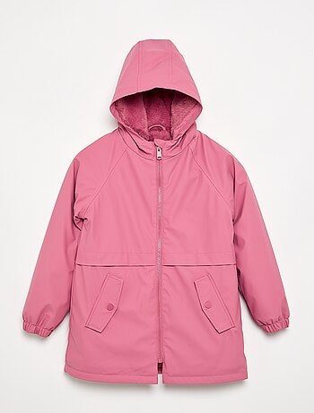 Parka forrada em pelo sintético