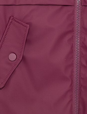 Parka forrada em pelo sintético
