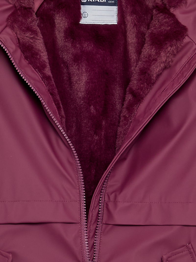 Parka forrada em pelo sintético Violeta - Kiabi