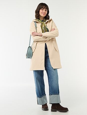 Parka gummy com capuz