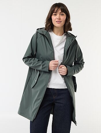 Parka gummy com capuz