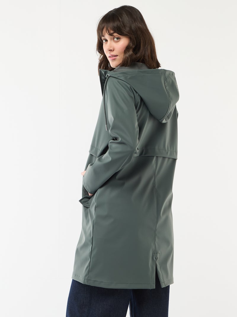Parka gummy com capuz Caqui - Kiabi
