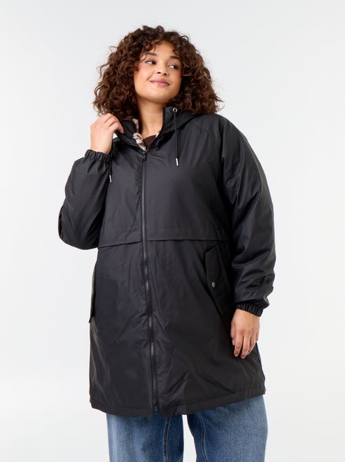 Parka gummy forrada com capuz - Kiabi